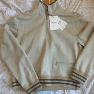 Theory Women’s Cream Half-Zip Sweater